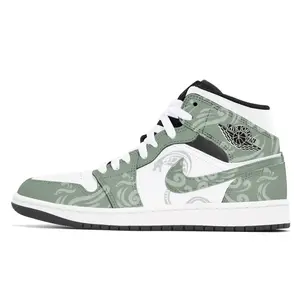 Jordan Air 1 Dust, Vitality устойчивые к истиранию кроссовки Mid Top Vintage баскетбольные мужские light green