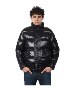 Черная блестящая мужская куртка-бомбер Ciesse Piumini, черный
