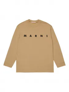 Лонгслив с логотипом Marni Kids, нейтральный