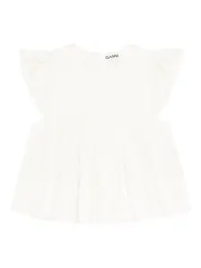 Топ с оборками GANNI, белый