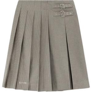 Юбка с принтом check WE11DONE, бежевый