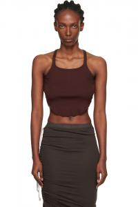 Rick Owens Drkshdw Бордовая базовая ребристая майка Concordian