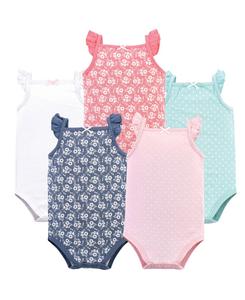Мягкие хлопковые комбинезоны без рукавов Hudson Baby, Basic dot floral