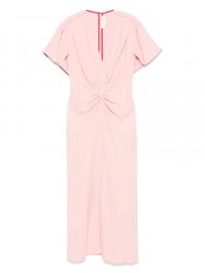 Платье со сборками Victoria Beckham, розовый