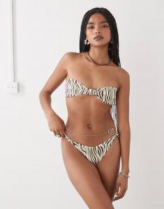 Лиф-бандо Lioness Claudia с пряжкой, комплект из зебрового цвета