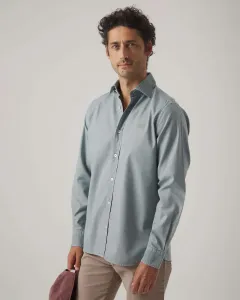 Рубашка мужская прямого кроя однотонная Scotta 1985, синий