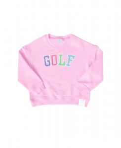 Детская толстовка для гольфа Bits & Bows, Pink with multicolored letters