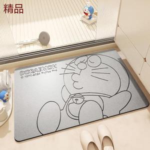 Dajiang Ковер 39x60 см из диатомита с Doraemon, нескользящий для ванной, 2 шт в наборе