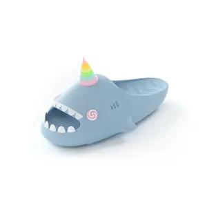 Тапочки-слайды Sharkicks Unicorn унисекс HelloSlippers, Blue