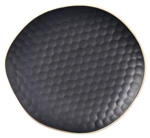 Десертная тарелка orion group 129507, черный - керамика - 15 x 2 x 17 см