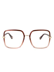 Очки в квадратной оправе Chloé, коричневый