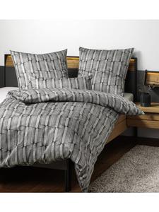 Постельное белье Janine Interlock Jersey Carmen S в цвете антрацитовое серебро Janine, 135 x 200 + 80 x 80 см