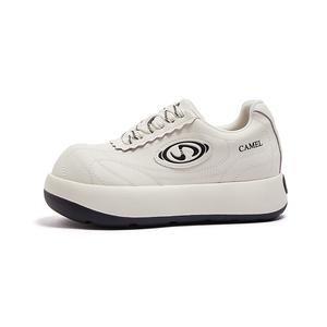 CAMEL Женские низкие скейтерские кроссовки с амортизаторами для увеличения роста бежевые, цвет Beige
