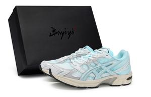 Асикс Gel-1130 Амортизирующие Износостойкие Низкие Беговые Кроссовки Унисекс Синий Серый