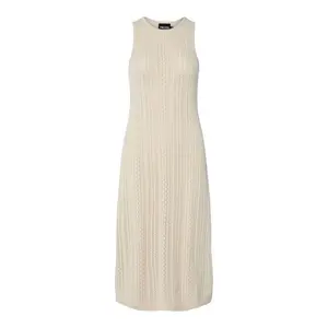 Платье Pieces Nuka sleeveless midi, бежевый