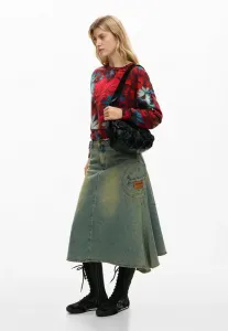 Маленькая плетеная сумочка с цветочным узором Desigual, Black