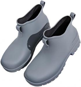 Женские резиновые сапоги для улицы Модные женские резиновые сапоги с утеплителем, водонепроницаемые, противоскользящие, износостойкие взрослые водонепроницаемые обувь однотонного цвета из резины Hhhchpm, Grey