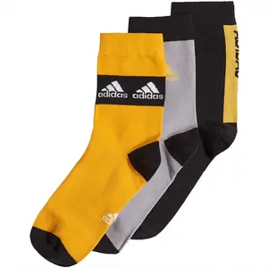 Детский носок Adidas, черный/серый/желтый