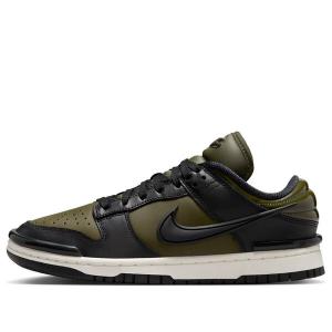 Кроссовки dunk low twist 'olive black' Nike, зеленый