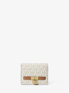 Небольшой кошелек Hamilton Moderne с фирменным логотипом Michael Kors, Vanilla/Acorn
