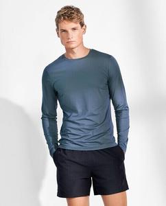 Мужская однотонная спортивная футболка с длинными рукавами Bread & Boxers, синий