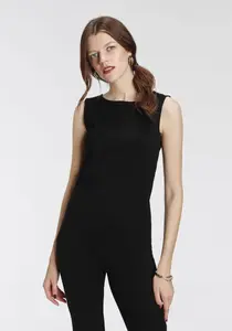 Майка-фонарики с вырезом "лодочка" Flashlights, черный