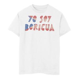Футболка с текстовым наполнением и флагом Пуэрто-Рико для мальчиков 8–20 лет Soy Boricua Licensed Character