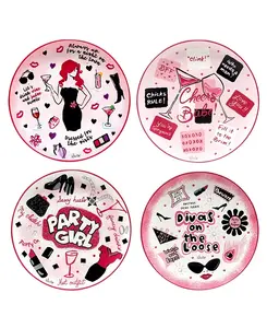 Лолита-Дивы на тарелке из 4 десертных кусочков Certified International, red