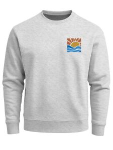 Neverless Свитшот 'Sun Wave Batch' в сером цвете