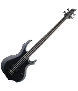 ESP LTD F-4 Бас-гитара с черной металлической отделкой