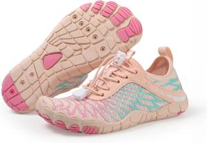 Детская обувь для походов Hike Footwear HF Barefoot - гибкие, легкие, с нулевым перепадом хода кроссовки для ходьбы и бега, минималистичные кроссовки для мальчиков и девочек, широкая посадка, быстро сохнущие, для спорта и повседневной носки, бежевый