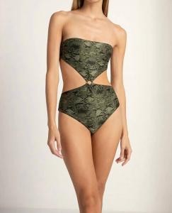 Слитный купальник Trinkini в зеленом/черном цвете Touch