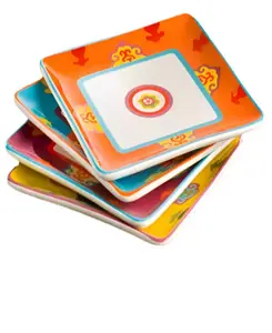 Тарелки для канапе Galicia, набор из 4 шт. Euro Ceramica, multicolor