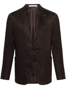 Tagliatore однобортный пиджак с заостренными лацканами, коричневый