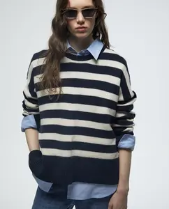 Джемпер в полоску Sfera, темно-синий