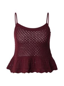 Вязаный топ ONLY, темно-красный