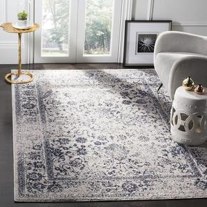 Ковер SAFAVIEH, 183 x 275 см, Adirondack Collection - Grey & Navy, Oriental Distressed дизайн, не линяет и прост в уходе, идеален для помещений с высокой проходимостью в гостиной, спальне (ADR109P)