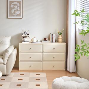 Lin'S Home Furnishing Комод 40х80х100 см для спальни из МДФ, 6 ящиков, кремовый