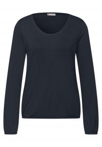 STREET ONE Лонгслив в темно-синем цвете