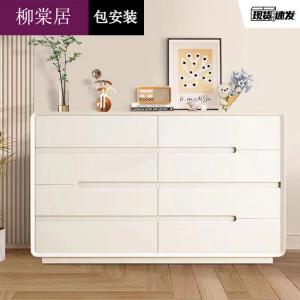 Liutangju Комод 140х40 см для гостиной и спальни из массива дерева, 10 ящиков, итальянский стиль, без сборки