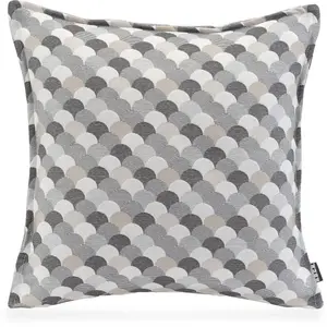 Х.ОК.К. Подушка декоративная "Сюзетта", с кантом, чехол с наполнителем, 1 шт H.O.C.K. 30х50 см, серый