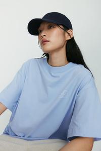 Футболка оверсайз с принтом H&M, синий