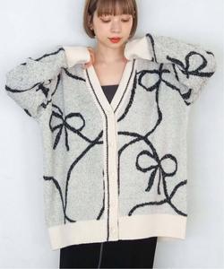 Кардиган tiptop/Glitter Feather Mall с V-образным вырезом