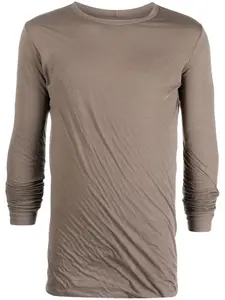 Футболка из органического хлопка с длинными рукавами Rick Owens, коричневый