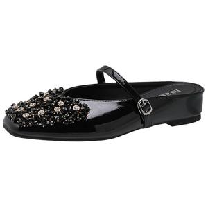 Женские сандалии с закрытым носком и резиновой подошвой, противоскользящие City camel, Black