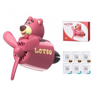 Ароматизатор для автомобиля ароматерапия Disney, Strawberry Bear Exclusive Custom Design [Upgraded 6-Sheet Silica Mud Aroma Pads]