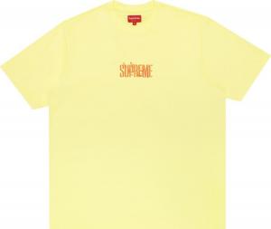 Футболка Supreme Splatter Short-Sleeve Top 'Pale Yellow', желтый