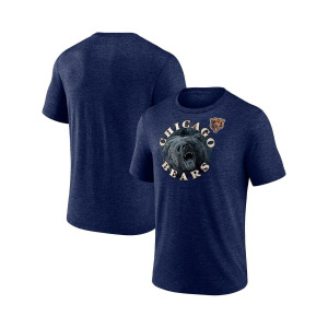 Мужская фирменная футболка heather navy chicago bears sporting chance tri-blend Fanatics, мульти