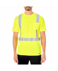 Мужская светоотражающая защитная футболка с коротким рукавом Smith's Workwear, Laser yellow