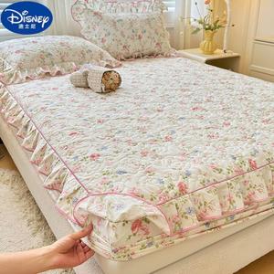 Disney Простыня на резинке 120 см, стеганая, 200х230 см, 100% хлопок, с кружевной отделкой